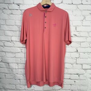 Greyson‎ Polo Golf Shirt Mens XL Keswick Golf Club Coral Performance Stretch